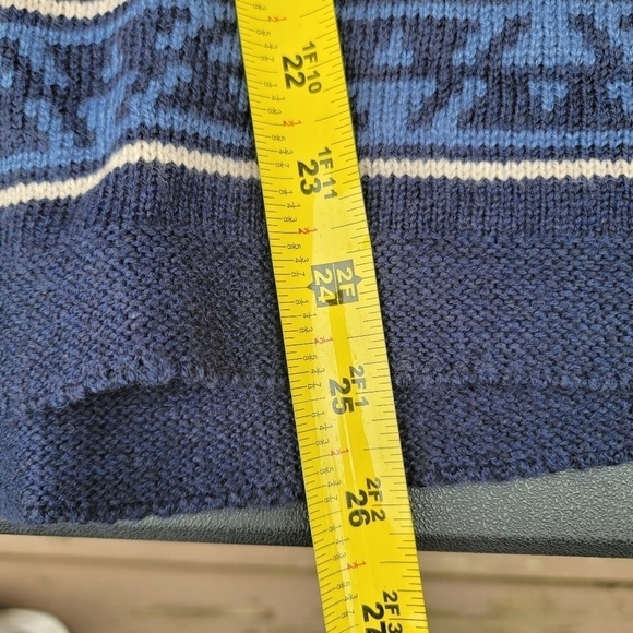 NWT J.Jill | Dark Indigo Heather Intarsia Funnel Neck Sweater MP - Picture 9 of 11